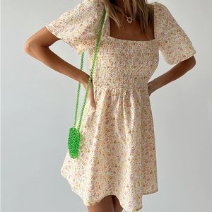 Princess Polly Summer Nights Mini Dress in Yellow Floral